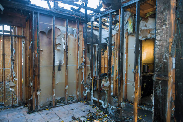 Professional Fire Damage Restoration technician working in Riverside, PA